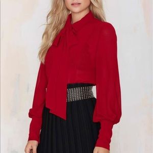 *NWT* Nasty Gal Mademoiselle Pussy Bow Blouse
